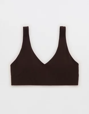 OFFLINE By Aerie Real Me XTRA Classic Double V Sports Bra - Deep Earth