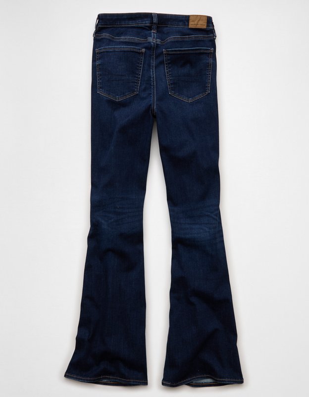 AE Super High-Waisted Flare Jean - Darkest Dazzler