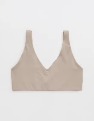 OFFLINE By Aerie Real Me XTRA Classic Double V Sports Bra - Stone Harbor