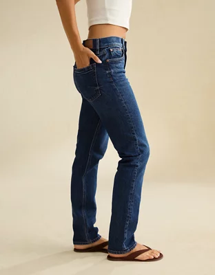 AE High-Waisted Straight Jean - Dark Wash