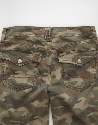 AE Low-Rise Ultra Wide-Leg Pant - Camo Green