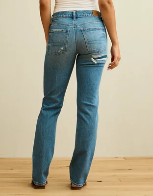 AE High-Waisted Straight Jean - Light Wash