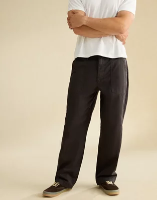 AE Flex Loose Fit Lived-In Utility Pant - Faded Black