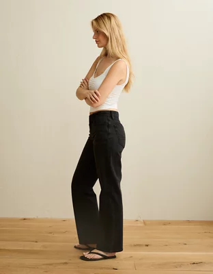 AE Curvy High-Waisted Stovepipe Jean - Washed Black