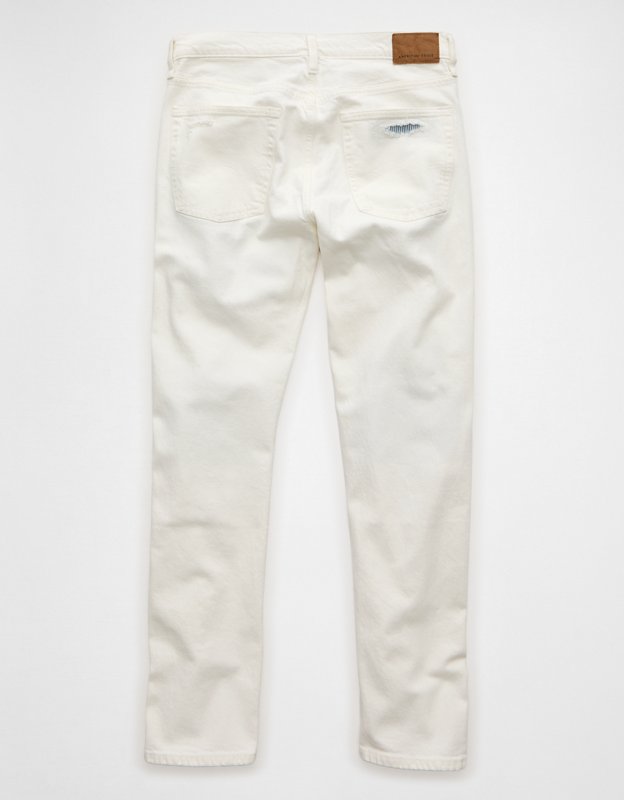 AE Original Straight Jean - Rip And Repair White
