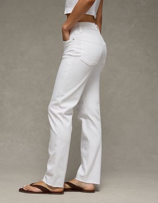 AE High-Waisted Straight Jean - White