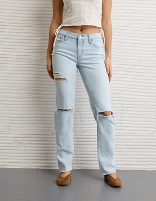 AE High-Waisted Straight Jean - Faded Light