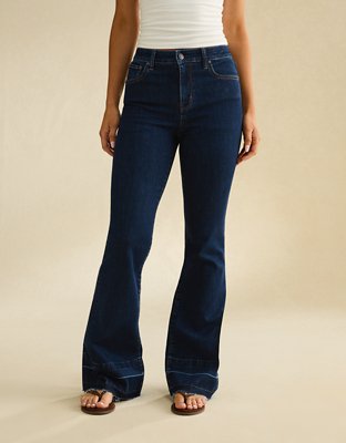 AE Super High-Waisted Flare Jean - Dark Rinse