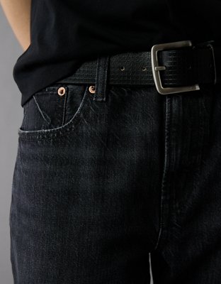 AE Low-Rise Baggy Straight Jean - Black Blaze