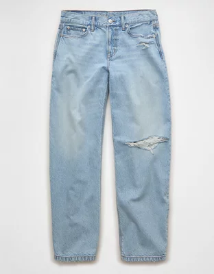 AE Low-Rise Baggy Barrel Jean - Light Wash