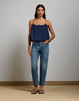 AE77 Premium Straight Ankle Jean - Medium Wash