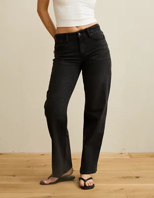 AE Curvy High-Waisted Stovepipe Jean - Washed Black