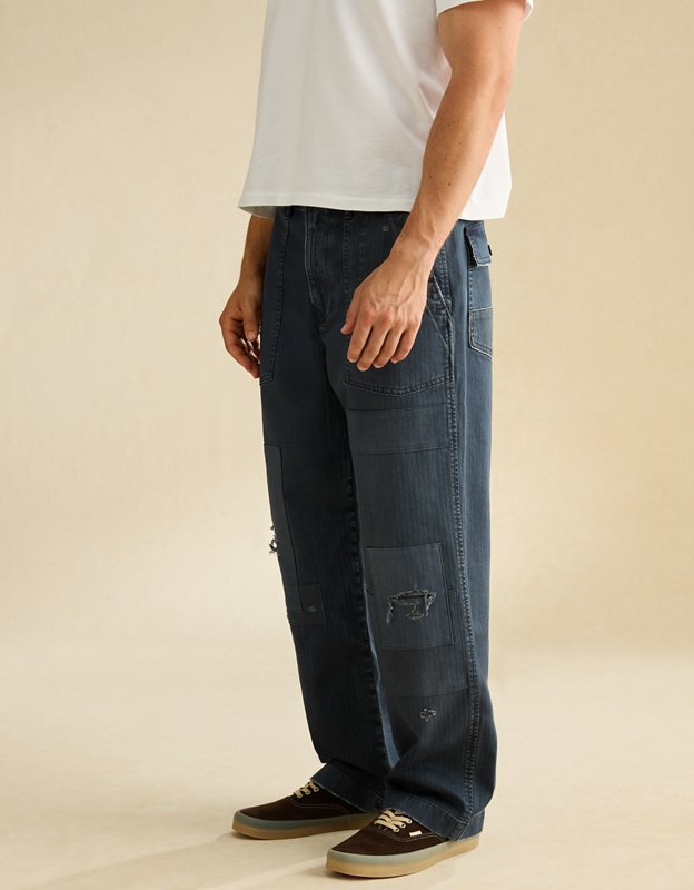 AE Flex Loose Fit Lived-In Utility Pant - Navy
