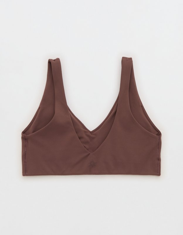 OFFLINE By Aerie Real Me XTRA Classic Double V Sports Bra - Relic