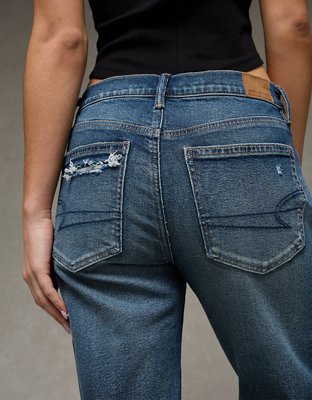 AE Low-Rise Baggy Straight Jean - Medium Tinted Indigo