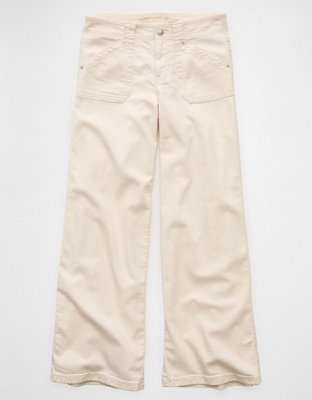 AE Low-Rise Ultra Wide-Leg Pant - Cream