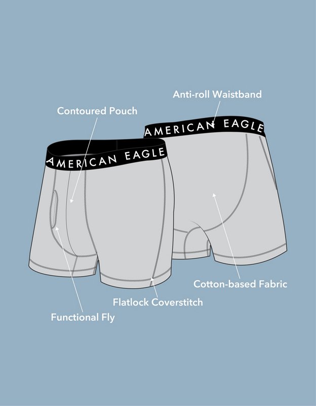 AEO Men's 4.5" Classic Boxer Brief - Orange