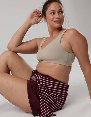 OFFLINE By Aerie Real Me XTRA Classic Double V Sports Bra - Stone Harbor