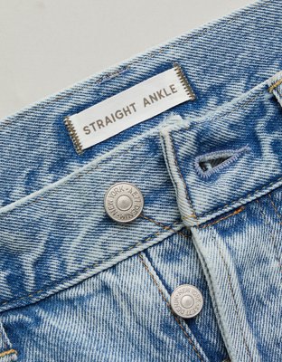 AE77 Premium Straight Ankle Jean - Light Blue