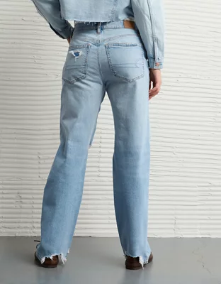 AE Low-Rise Baggy Straight Jean - Light Vintage