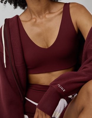 OFFLINE By Aerie Real Me XTRA Classic Double V Sports Bra - Royal Berry