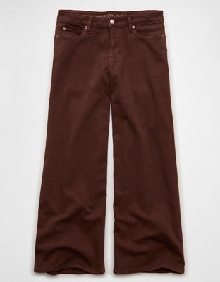 AE Low-Rise Ultra Wide-Leg Pant - Chocolate