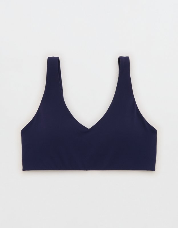 OFFLINE By Aerie Real Me XTRA Classic Double V Sports Bra - Royal Navy