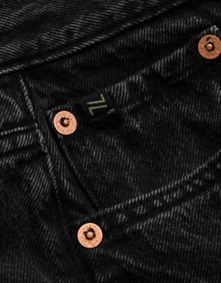 AE77 Premium Super Wide Jean - Black