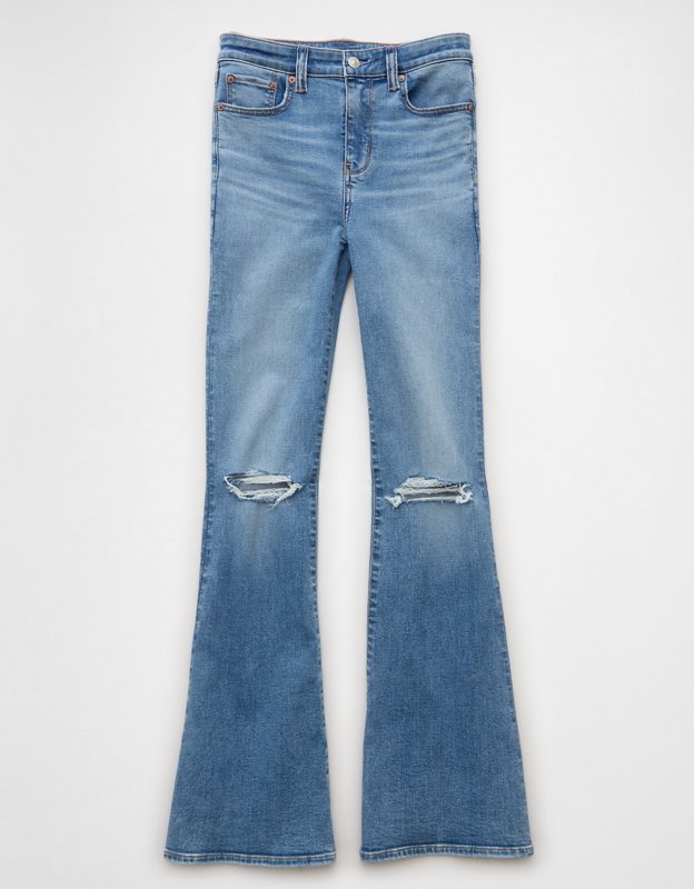 AE Super High-Waisted Flare Jean - Light Vintage