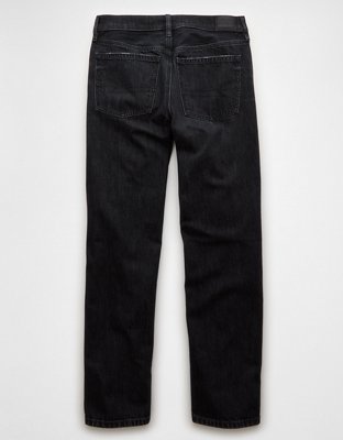 AE Low-Rise Baggy Straight Jean - Black Blaze