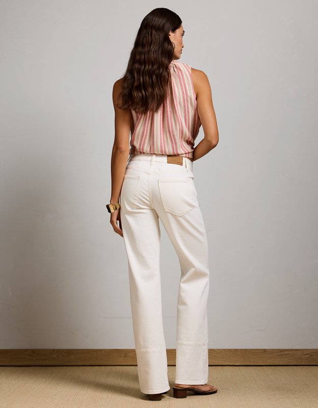 AE77 Premium Vintage Flare Jean - White