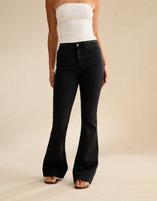 AE Super High-Waisted Flare Jean - Proper Black