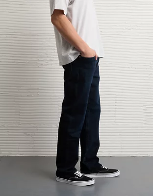 AE Relaxed Straight Jean - Blue Black