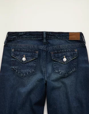 AE Lowest-Rise Baggy Wide-Leg Jean - Dark Wash