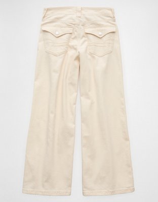 AE Low-Rise Ultra Wide-Leg Pant - Cream