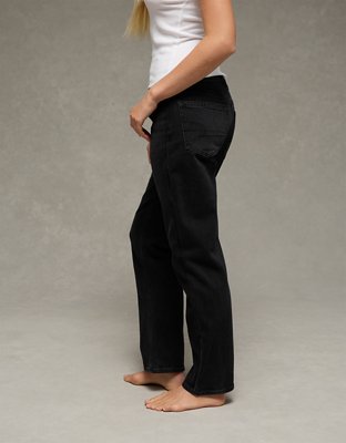 AE High-Waisted Straight Jean - Black