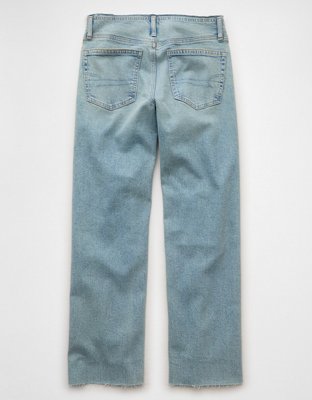 AE Low-Rise Baggy Straight Jean - Light Tinted Wash