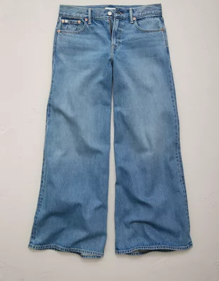 AE77 Premium Super Wide Jean - Medium Wash