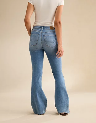 AE Super High-Waisted Flare Jean - Light Vintage