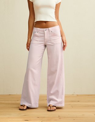 AE Low-Rise Ultra Wide-Leg Pant - Pink