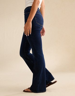 AE Super High-Waisted Flare Jean - Darkest Dazzler