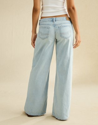 AE Lowest-Rise Baggy Wide-Leg Jean - Light Vintage