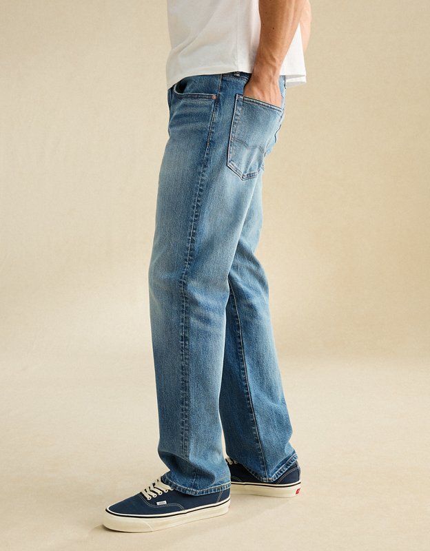 AE Relaxed Straight Jean - Tinted Medium