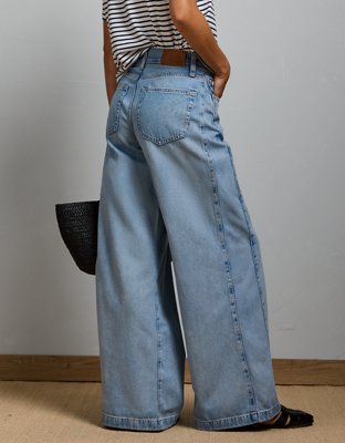 AE77 Premium Super Wide Jean - Light Wash