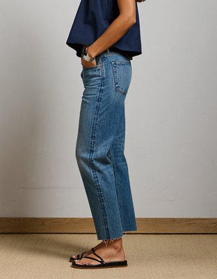 AE77 Premium Straight Ankle Jean - Medium Wash