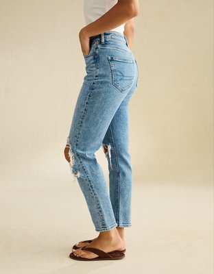 AE Ripped Mom Jean - Blown Out Blue