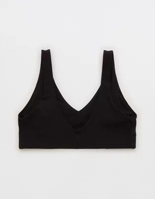 OFFLINE By Aerie Real Me XTRA Classic Double V Sports Bra - True Black