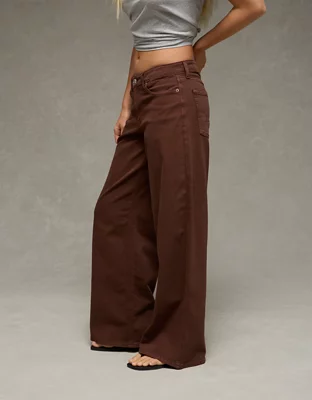AE Low-Rise Ultra Wide-Leg Pant - Chocolate