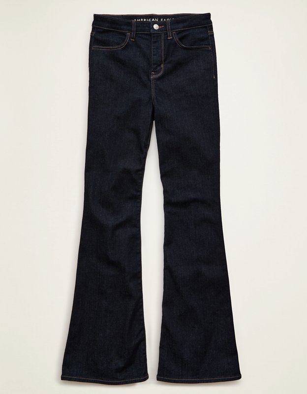 AE Super High-Waisted Flare Jean - Dark Wash