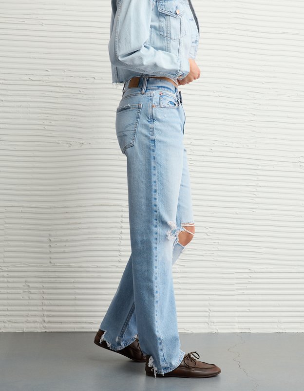 AE Low-Rise Baggy Straight Jean - Light Vintage